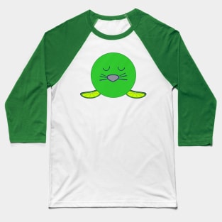Kawaii Cute Lime Baby Seal Baseball T-Shirt
